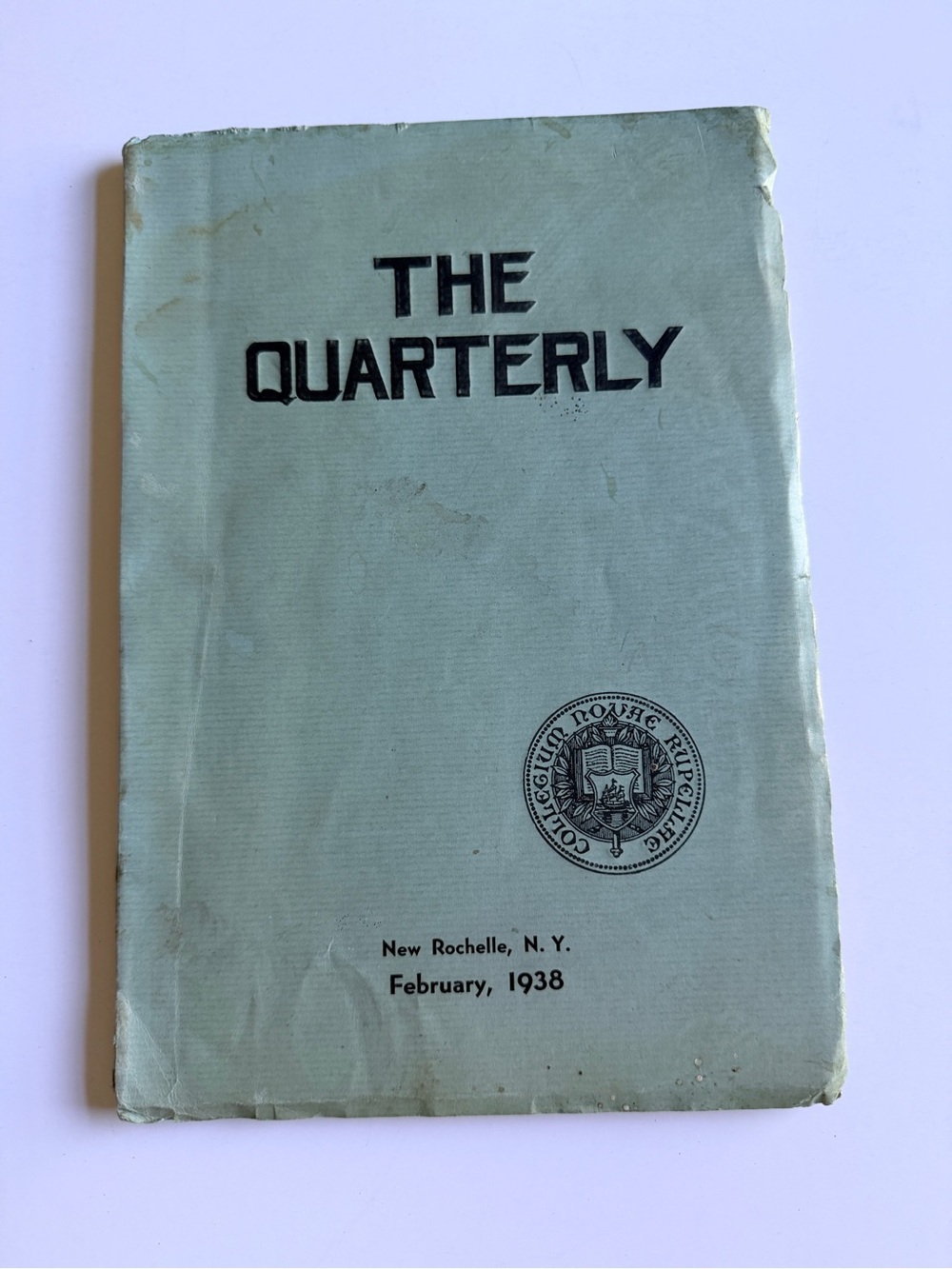1938 The Quarterly College of New Rochelle Vintage Literary Magazine New York